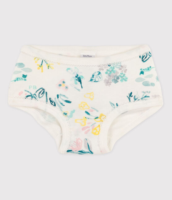 3er-Set Slips aus Bio-Baumwolle mit Blumenmuster für Mädchen weiss MARSHMALLOW/ MULTICO CN