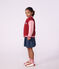 Kinder College-Jacke aus Baumwolle im Colorblock rot