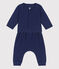 Zweiteiliges Baby-Set aus Bio-Doppeljersey blau CHALOUPE