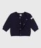 Baby-Cardigan aus einfarbigem festen Baumwollstoff SOIR