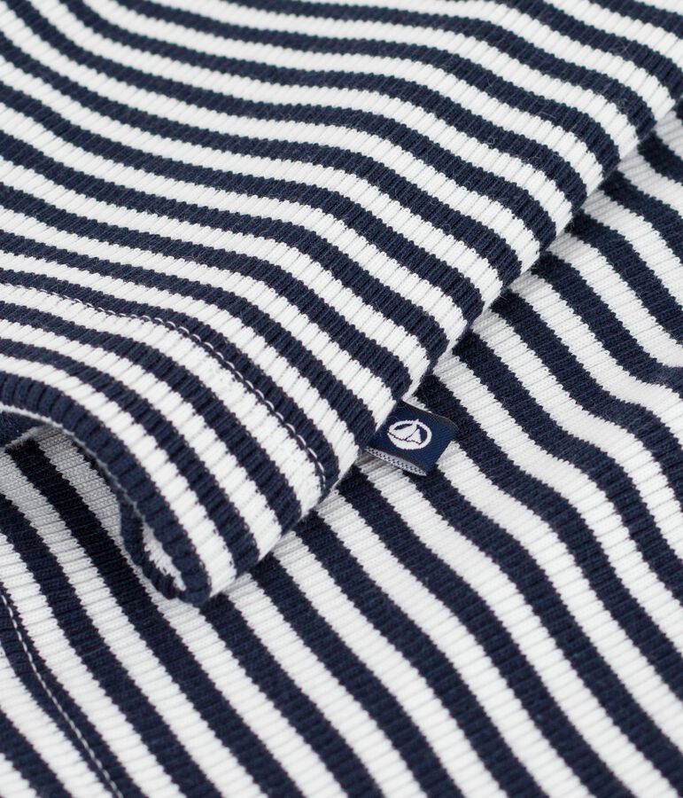 Damen-Cardigan aus Baumwolle mit Streifen blau/weiss