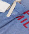Damen-Pyjama aus gestreifter Baumwolle blau CALVIN/ MARSHMALLOW