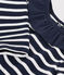 Langärmeliges Kinderkleid für Mädchen blau SMOKING/ ARGENT