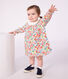 Lang&auml;rmeliges Baby-Kleid aus Baumwolle mit Blumenmuster