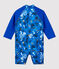Baby-Badekombination mit UV-Schutz aus recyelten Materialien für Jungen blau SURF/weiss MULTICO