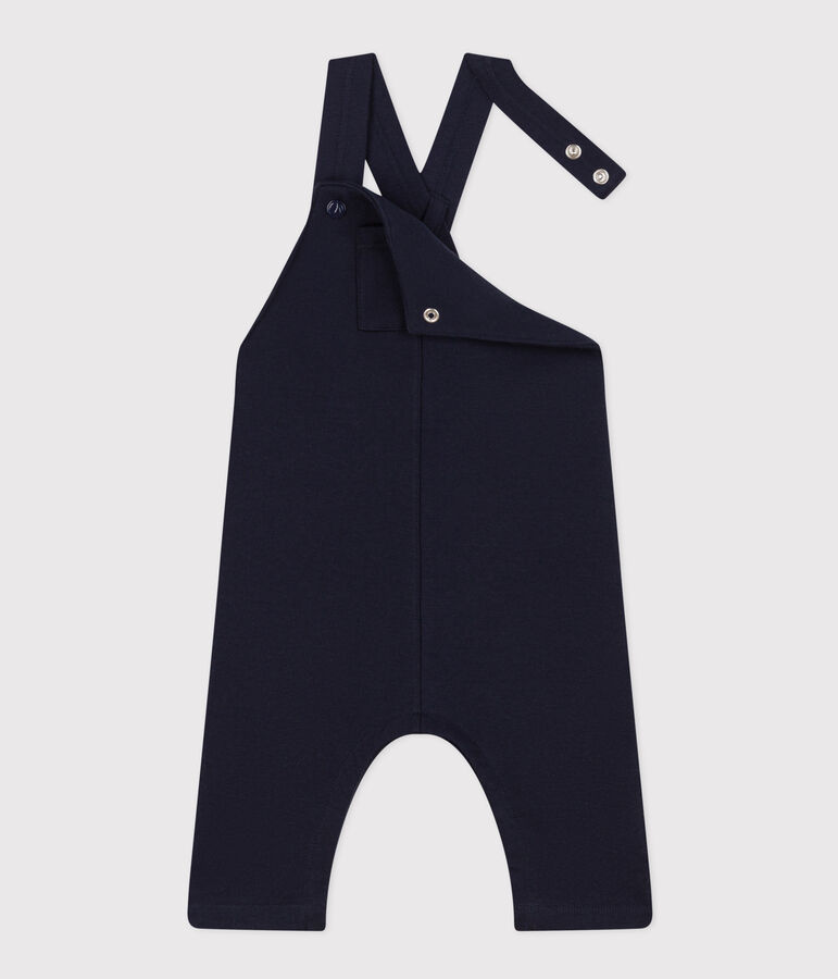 Lange Baby-Latzhose aus dichtem Jersey blau