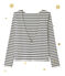Marinière femme décolletée dans le dos. Petit bateau x Marie-Agnès Gillot beige COQUILLE/blau SMOKING