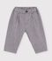 Baby-Hose aus einfarbigem Flanell grau