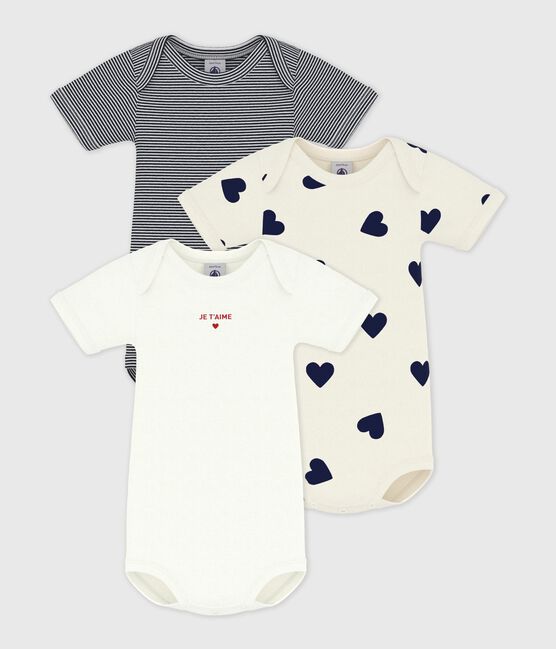 Set kurzärmeliger Baby-Bodys aus Baumwolle mit Herzmotiv variante 1