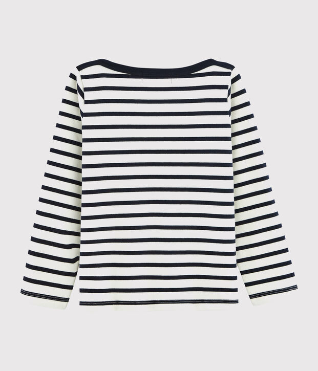 Kinder-Marineshirt aus Jersey M&auml;dchen - Jungen weiss/blau
