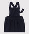Bedrucktes ärmelloses Babykleid aus gestepptem Doppeljersey blau SMOKING
