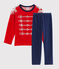 Kinderpyjama aus Nicki als Kostüm für Jungen blau MEDIEVAL/rot FROUFROU