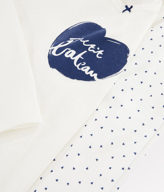 2er-Set Pyjamas mit Rippenstruktur für kleine Mädchen variante 1