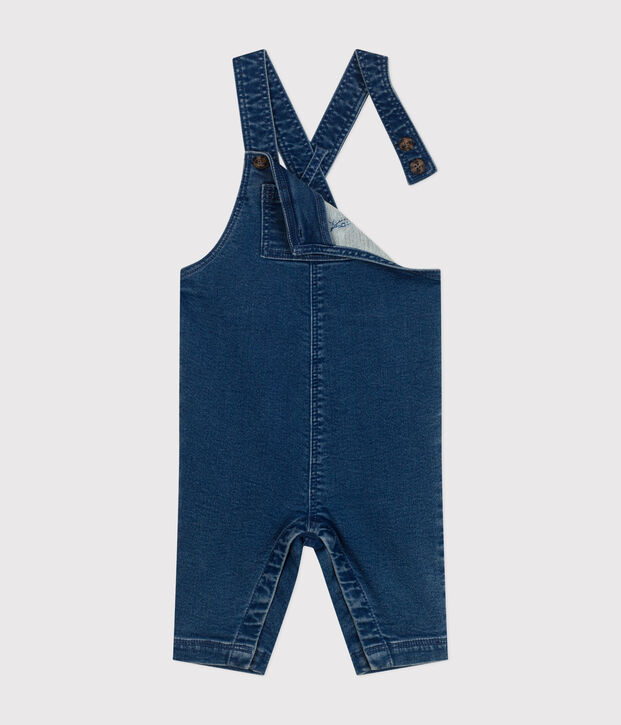 Lange Baby-Latzhose aus Denim blau