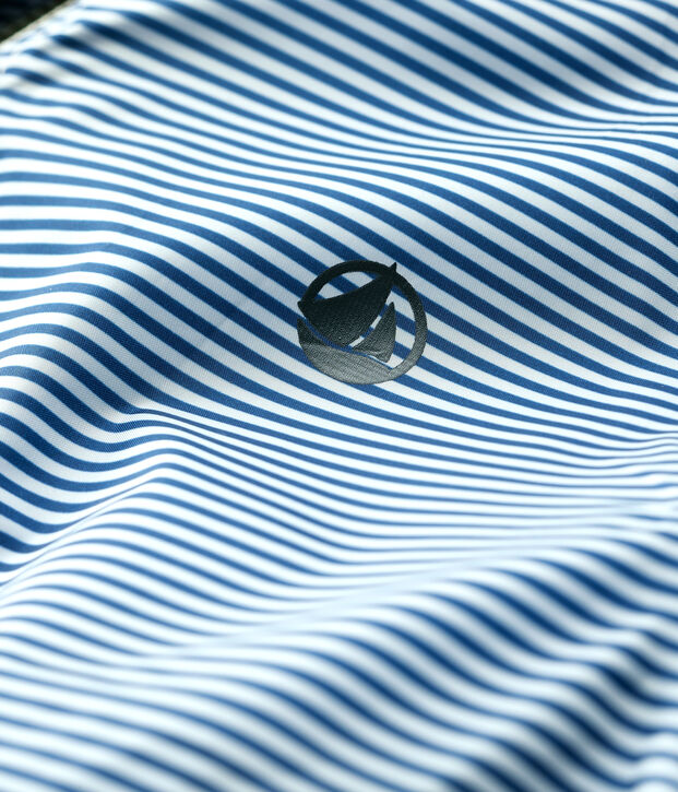 Baby-Windjacke aus recyceltem Polyamid M&auml;dchen/Jungen blau/weiss