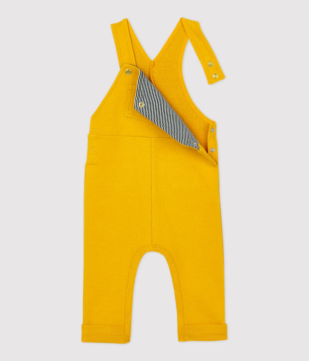 Baby-Latzhose aus Molton. gelb