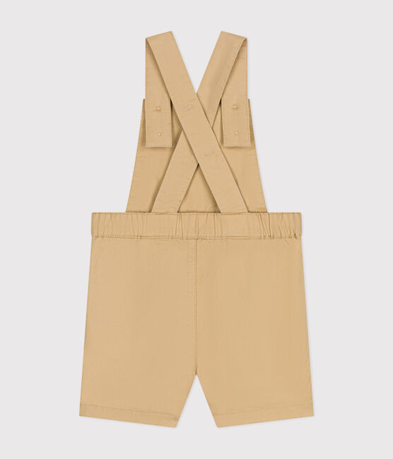Kurze Baby-Latzhose aus Serge beige FACILE