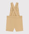 Kurze Baby-Latzhose aus Serge beige FACILE