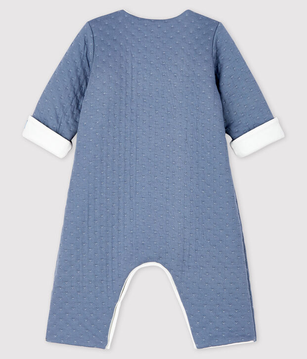 Langer Baby-Overall aus gestepptem Doppeljersey grau