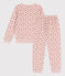 Kinderpyjama aus Nicki mit Blumenmotiv für Mädchen rosa SALINE/weiss MULTICO