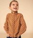 Langärmelige Kinderbluse aus Nicki mit Blumenmotiv für Mädchen