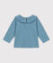 Langärmelige Babybluse aus leichtem Jersey blau ROVER