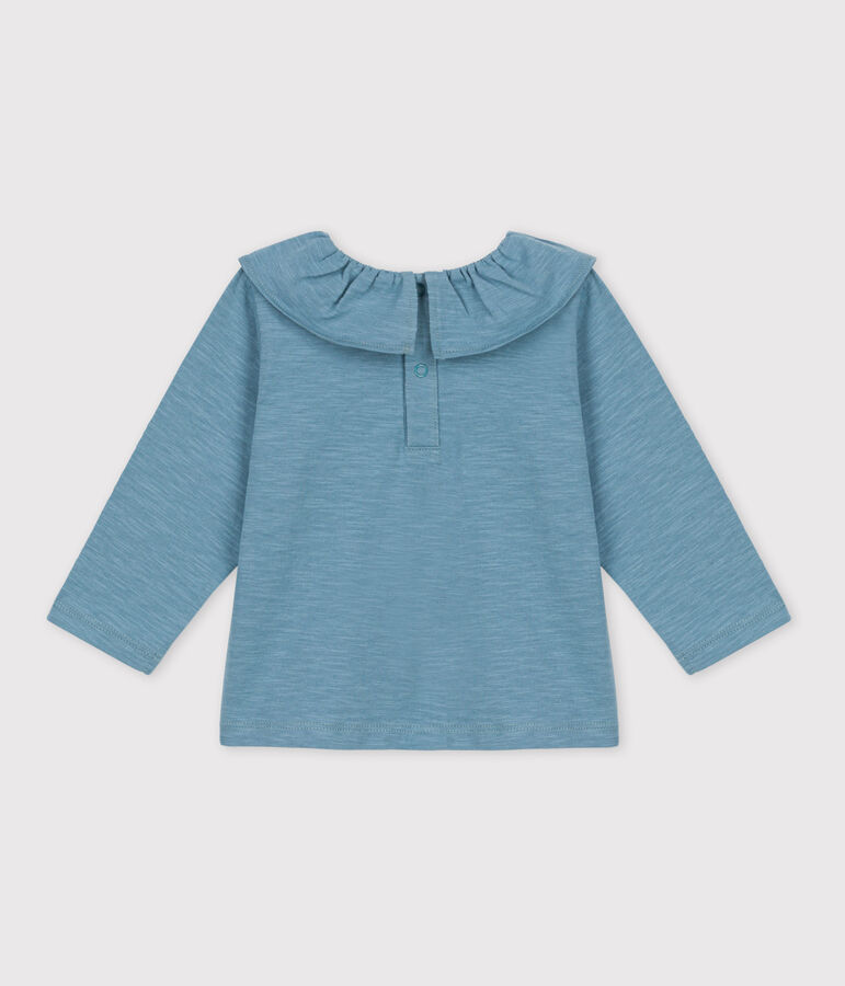 Lang&auml;rmelige Babybluse aus leichtem Jersey blau