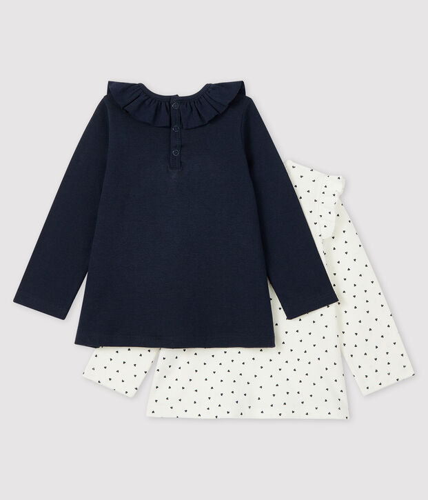 Set mit 2 Baby-Blusen f&uuml;r M&auml;dchen vielfarbig
