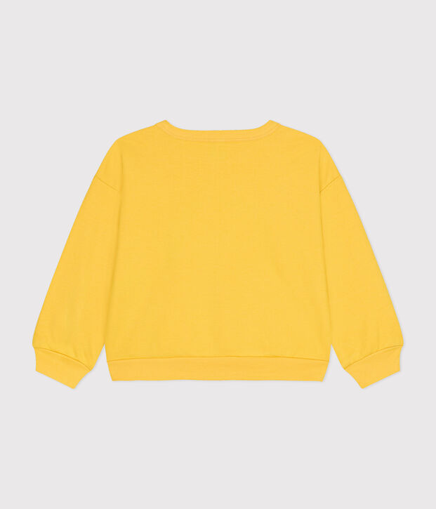 Sweatshirt aus leichtem Molton Kinder/M&auml;dchen gelb