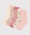 5er-Set Kinder-Socken aus Baumwolle mit Blumenmotiv variante 1