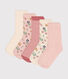 5er-Set Kinder-Socken aus Baumwolle mit Blumenmotiv