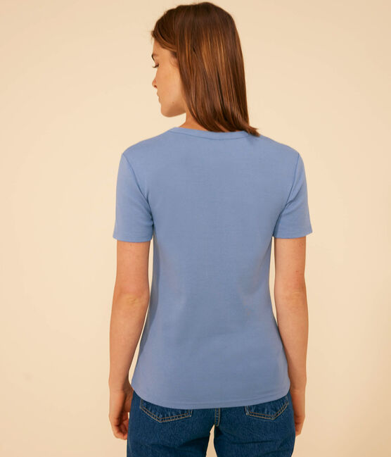T-Shirt L’ICONIQUE aus Baumwolle mit rundem Ausschnitt für Damen blau BEACH