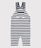 Gestreiftes Baby-Latzhose aus dichtem Jersey in Marinestreifen weiss MARSHMALLOW/blau SMOKING