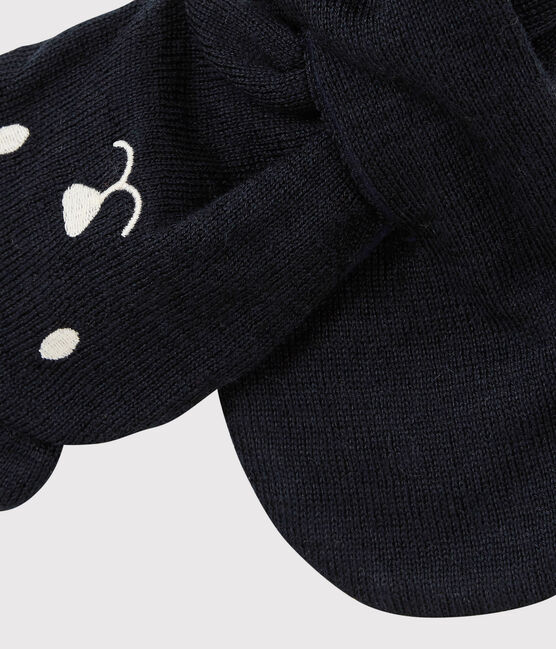 Baby-Schal mit Mikrofleecefutter blau SMOKING