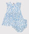 Baby-Kleid und Bloomer aus Baumwolle mit blauem Kirschmuster blau MARSHMALLOW/ PORCELANA