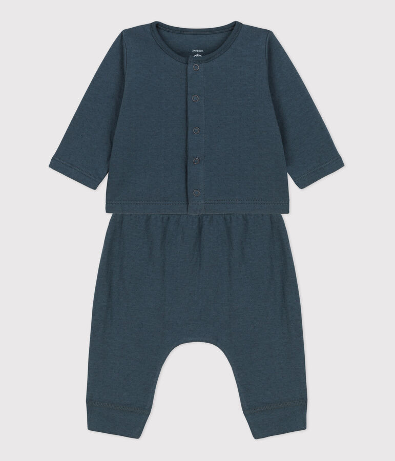 Zweiteiliges Baby-Set aus unifarbenem Bio-Doppeljersey DUCKY