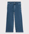 Kinder-Flared Jeans aus Bio-Baumwolle für Mädchen blau DENIM BLEU DELAVE