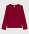 Langärmeliges T-Shirt für Mädchen / Jungen rot SANGRIA