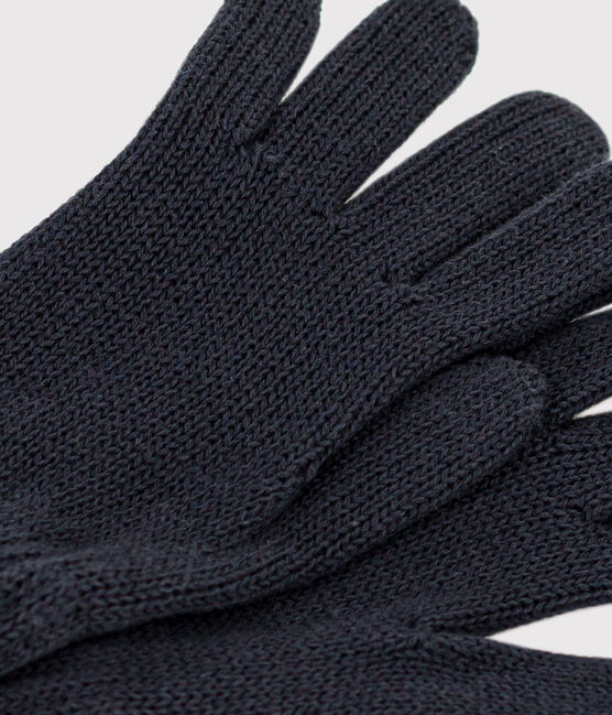 Kinder-Handschuhe aus Strick blau SMOKING