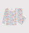 Eng anliegender Kinder-Pyjama aus gemusterter Baumwolle vielfarbig/rosa/vielfarbig