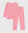 Kinderpyjama aus Nicki mit Streifen rot MARSHMALLOW/weiss CORRIDA