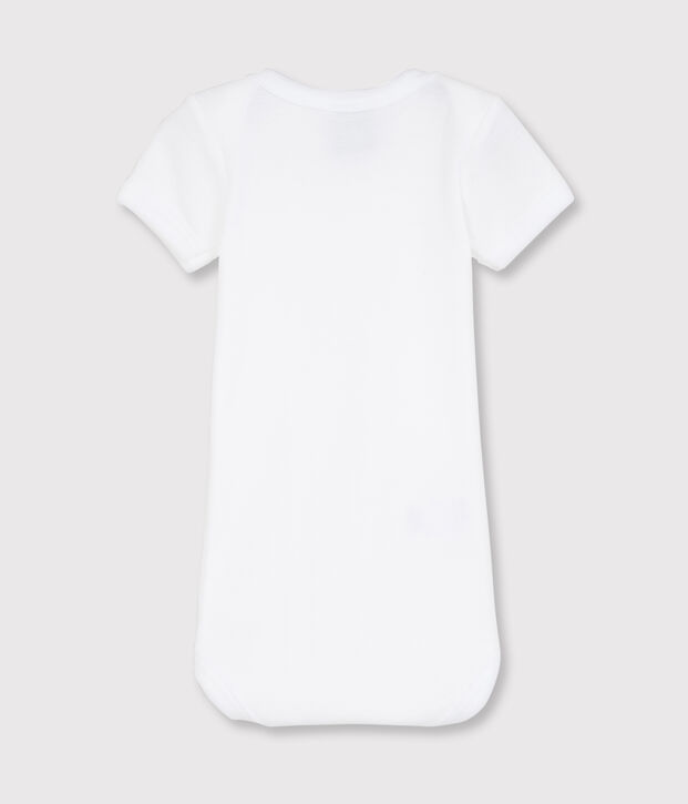 Kurz&auml;rmeliger, wei&szlig;er Baby-Body weiss