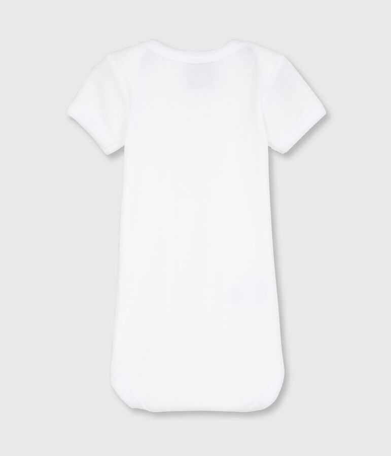 Kurz&auml;rmeliger, wei&szlig;er Baby-Body weiss