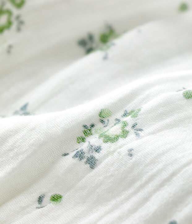 3er-Set Slips aus Baumwolle und Elastan mit Blumenmuster f&uuml;r M&auml;dchen weiss/vielfarbig