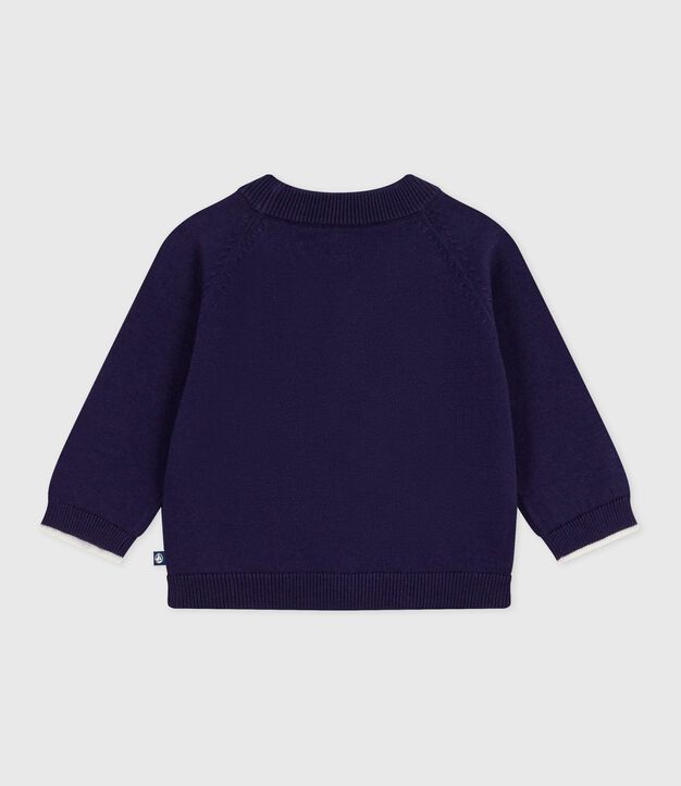 Einfarbige Baby- Cardigan aus Baumwolle mit Kn&ouml;pfen SOIR