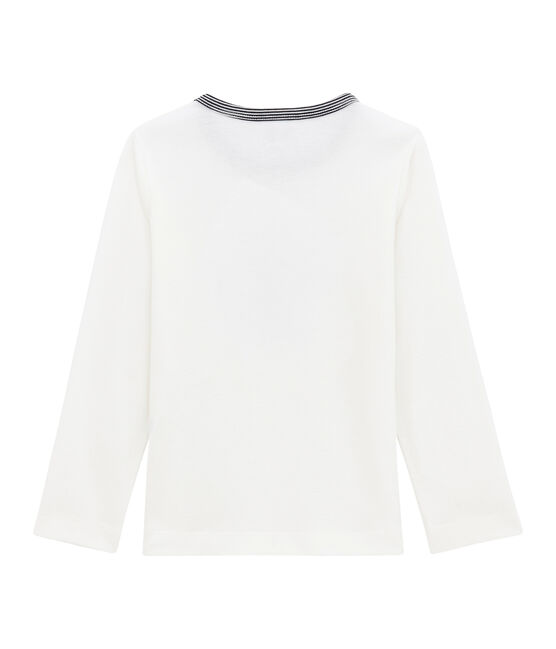 Jungen-Langarmshirt weiss MARSHMALLOW