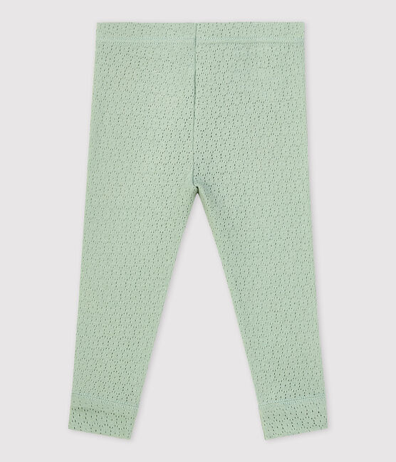 Baby-Leggings aus Ajour-Strick grün HERBIER