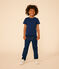 T-Shirt aus geflammtem Jersey Kinder/Jungen blau MEDIEVAL