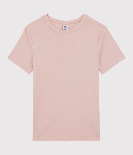 Klassisches Damen-T-Shirt aus Baumwolle mit Rundhalsausschnitt rosa GLOVE