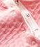 Langer Baby-Overall aus gestepptem Doppeljersey rosa CHARME